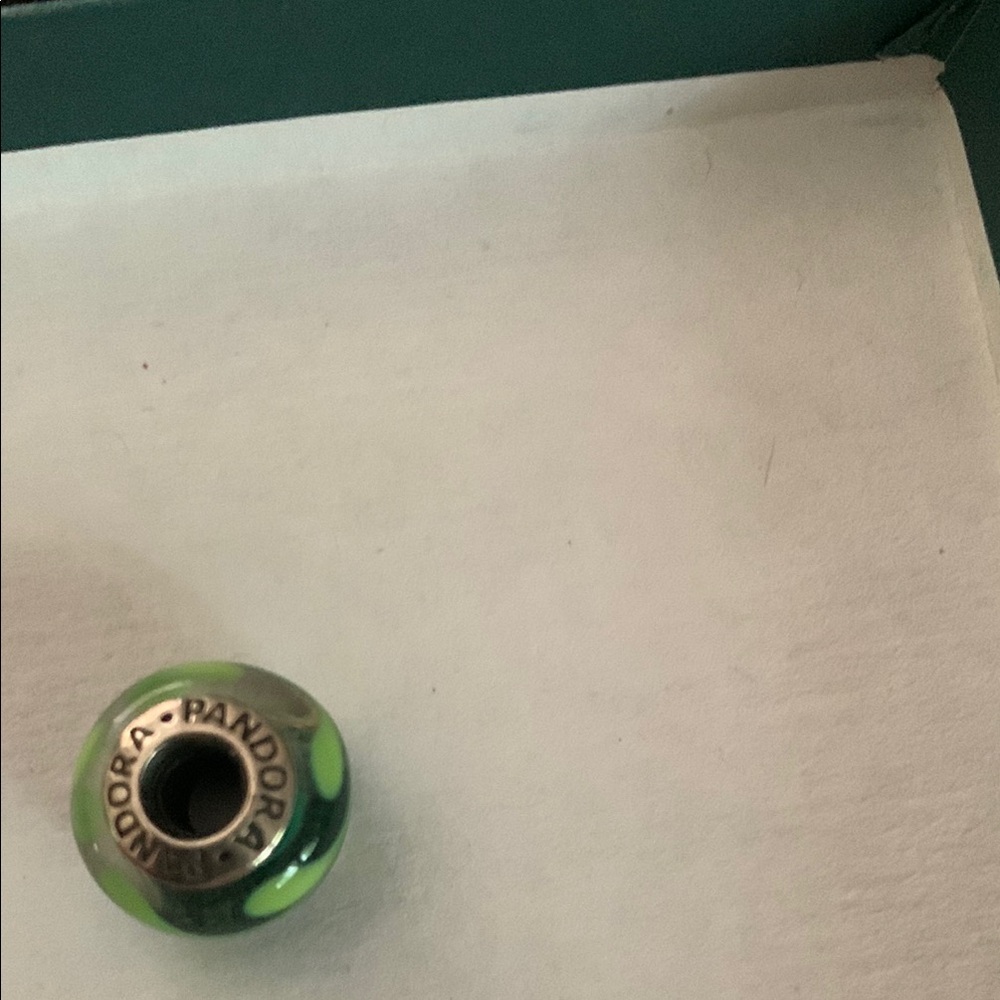 Pandora Charm with Green Accents